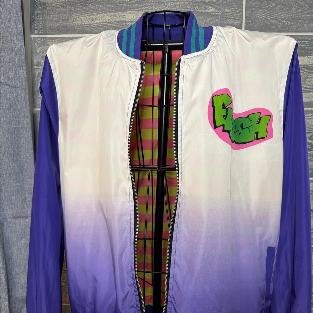 90s Fresh Prince Gallery Purple and White Jacket